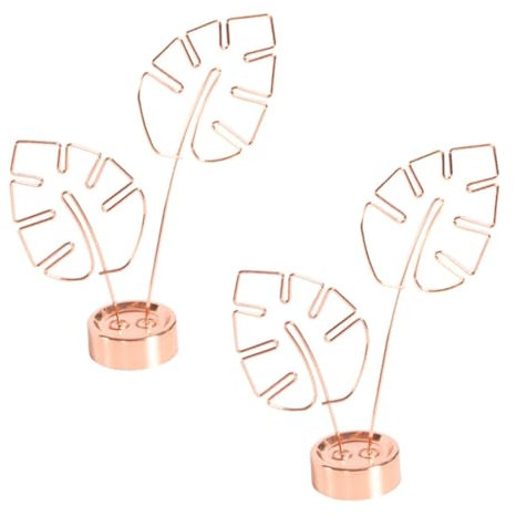 IMIKEYA 2stücke Roségold Metall Memo Fotoklammern Multifunktionale Tischhalter Für Notizen Fotos Karten Stabiler Edelstahl Als Büro Partydekoration