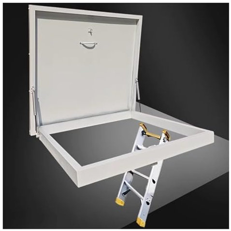 WIGING Dachausstiegsluke Dachfenster, Dachboden Keller Treppe Abflussdeckel, Dachboden Zugangsluke Notausstiegsfenster Schachtdeckel (Leiter Nicht Enthalten)(60x60x6cm)