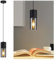 Lichtmaler Pendelleuchte 1 Flammig Pendellampe Esstisch - Hängeleuchte Schwarz E27 Küche Glas Schwarz Metall Hängelampe Industrie Modern für Esstisch Wohnzimmer Schlafzimmer
