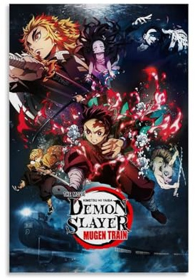 Duboueu Anime Demon Poster Slayer Cover Für Zimmer, Ästhetische Leinwand-Wandkunst, Schlafzimmer-Dekor Poster 12x18inch(30x45cm)