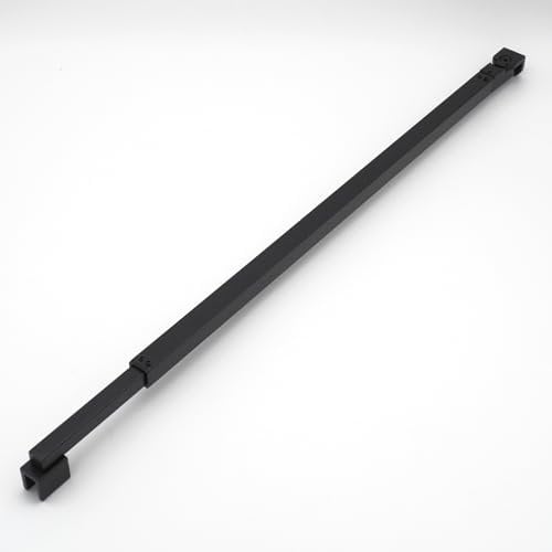 WITEN&NOCK Stabilisationsstange mit 180° Drehgelenk Haltestange Stabilisationsbügel drehbar ausziehbar 625–950 mm aus Edelstahl Schwarz matt für Glasstärken 6 / 8 / 10 mm