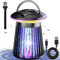 Lampara Antimosquitos Mata Mosquitos Electrico - 360° UV Mata Mosquitos Lampara, Antimosquitos Electrico Atrapa Moscas con LED para Interior, Exterior, Jardín, Camping