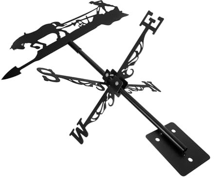 UPKOCH Veleta de Jardín de Metal para Caballo Decoración Exterior para Patio y Indicador de Dirección del Resistente y Duradero