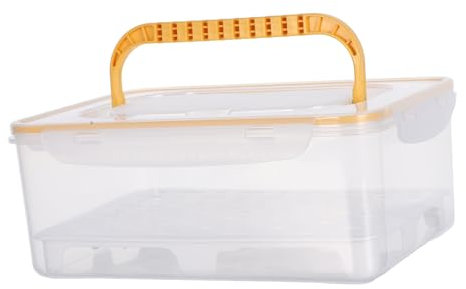 GLEAVI Caja de Almacenamiento para Copas Organizador Portátil de Copas de Vino con Mango Caja Antipolvo para Almacenar Cristalería Casa