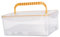 GLEAVI Caja de Almacenamiento para Copas Organizador Portátil de Copas de Vino con Mango Caja Antipolvo para Almacenar Cristalería Casa