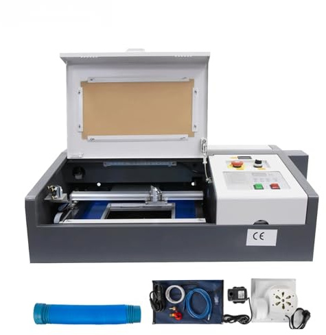 50W CO2 Laser Graviermaschine Cutter Cutting Engraver Graveur 400mmx400mm Laser Engraving Maschine Lasergravurmaschine,mit M2 Mainboard,Geeignet für Holz,Leder,Papier,Acryl und Andere Materialien