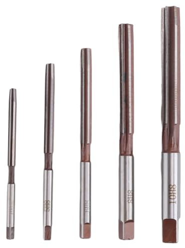 Aboiled 5 Stücke Flöten Hand Reibahlen Set H8 Chuck Zylinderschaft Hand Reibahlen Set 4mm / 5mm / 6mm / 8mm / 10mm