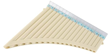 VGEBY Key C 18 Whistle Pan Flute Made of ABS Material with Cloth Bag for Easy Carrying (Off White)