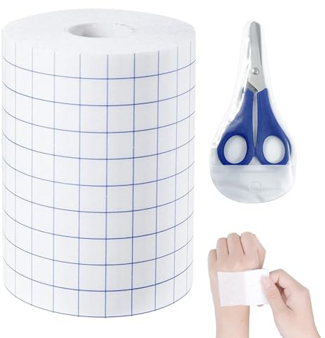 Fixierpflaster Rolle 10 CM X 10 M,Flexibel,Selbstklebend Fixierpflaster,Elastisch Pflaster Rolle,Mit Schere,Vliesstoff,Atmungsaktiv Und Hautfreundlich,Zur Fixierung Von Wundauflagen,Weiß