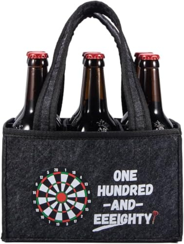 UV STYLISH Dart Zubehör Männerhandtasche Bier mit Dartscheibe-Muster & Sprech, Funny Darts Geschenke für Männer,Dartzubehör Personalisierte Gesch