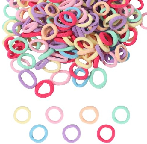 vobobe 200Pcs Colorful Baby Girl Hair Ties Soft Baby Hair Mini Hair Bands