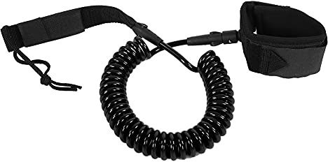 YUANKEECE Bodyboard TPU Surfboard Spiral-Handgelenkleine Wasserboard Surfzubehör 7MM/10ft (Schwarz)