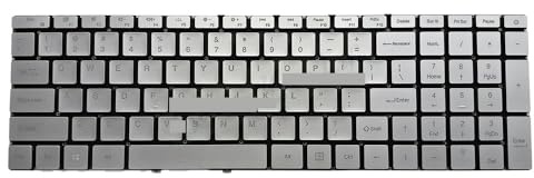 ZHOUQOZ US-amerikanische Tastatur mit Hintergrundbeleuchtung für Goldentec WINBLU WBCN12S-I3 EXO Smart XQ3C Notebook Silber MB3661007 YXT-NB93-138(Backlit)
