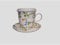TeaLogic Teetasse mit Teesieb und Deckel Fleurette 0,38L weiß rosa Porzellan