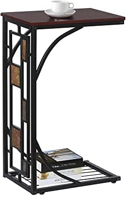 Yaheetech Antique Style Sofa End Table Coffee/Snack Storage Trolley Narrow Side Table for Home/Room/Office