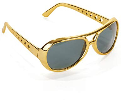 Generique - Elvis Gold Adult Glasses
