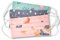 Lilind® 3x Masques faciaux, Tissu Respirant, Fait main, Réutilisable, Lavable 100% coton Rose-Gris