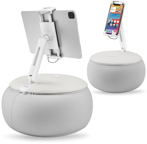 AboveTEK ipad Kissen Halter,Tablet Halterung für Schoß/Sofa mit Weichem Sitzsack, 360° Schwenkarm, ipad-Halter Bett für Kindle Handys Tablets von 4,7 bis 12,9 Zoll