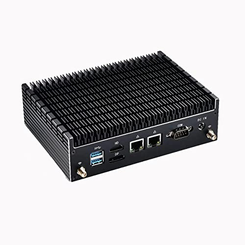 VENOEN Mini PC lüfterlos PC Core i7 10510U Dual LAN Fanless PC Win 11 Linux, 4K Micro PC i7, HD + DP Triple Display, RS232 COM, USB-C, WiFi6, BT 5.1, 16GB DDR4 512GB NVME SSD