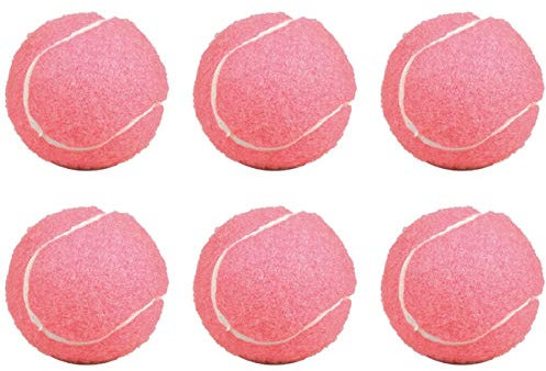 Beada Confezione da 6 palline da tennis rosa resistenti all'usura elastiche da 66 mm per principianti e club