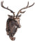 Wandaufhänger Hirschkopf Einzelwandhaken, Kleiderbügel in Tierform, Mantel, Hut, Haken, Garderobe, Cartoon-Haken, Schmuck, Schlüssel, Schal, Wandaufhänger, Kreativer(Hirschkopf (Antikgold))