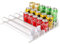 MAXTUF Drink Dispenser for Fridge, Soda Can Organizer for Refrigerator, Adjustable Width Beverage Self-Pushing Glide Rack, Up to 25 Cans Storage for Fridge Pantry (White, 15 Inch, 5 Rows)