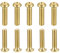 DTGN M4x16mm(DxL) Latón Phillips Máquina Tornillos - 12 Paquete - Bueno para Maquinaria Industria - Plana Cabeza Fijación Tornillo - Latón Tono