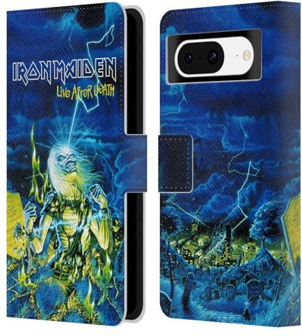 Head Case Designs Officially Licensed Iron Maiden Live After Death Tours Leather Wallet Case Compatible With Google Pixel 8