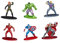 Jada Toys Marvel Avengers Figuren (6 Stück) - Diorama-Set mit 6 Nano-Sammelfiguren aus Metall (Captain America, Iron Man, Hulk, Hawkeye, Thor & Black Widow) für Fans und Sammler ab 3 Jahre, je 4 cm
