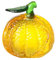 Yangshine Figurine orange en cristal + verre – Décoration de table moderne et presse-papier – Orange