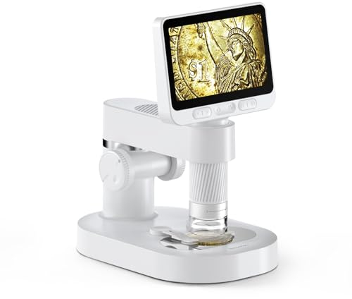 BEAVERLAB Microscope for Kids, 1600X Digital Microscope with 4.0 IPS Screen, Handheld USB WiFi miniscope for Coin Collectors, Students & Science Lab, Compatible with iPhone, Android & Computer