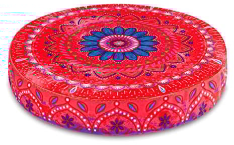 Bine Brändle - Bunte Sitzkissen - Rund 38 x 6 cm - Riesige Auswahl - Mandalas - Blüten - Seerosen - Regenbogen - Kissen für Wohnräume und Garten - Kinder Bodenkissen