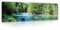 Bilder Wasserfall Natur Landschaft Wald 145x45 cm - Modern Panorama Leinwandbild Groß XXL für Wohnzimmer Schlafzimmer Wandbild Kunstdruck Wandbilder Canvas Wand Bild auf Leinwand Aufhängefertig