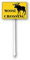 Horienteeon Elch-Crossing-Schild mit Pfahl, Elchhof-Schild, Sicherheitsschild, 20,3 x 30,5 cm, Straße, Bauernhof, Zoo, Wildtiere, Tier, Aluminium, Outdoor-Dekoration, rostfreies, stabiles
