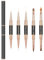 5 Pcs Nail Art Brush Set Professional, Double-Ended Gel Nail Brushes, Liner Detail Thin Brushes, Acrylic Nail Art Brushes, 3D Ombre Brush Kits for Gel Polish(Black & Gold)