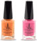(2Pcs Set) Henna Infused Halal Nail Polish Permeable Nail Polish Vegan Long lasting Nail polish (Pink Tourmaline, Amber)