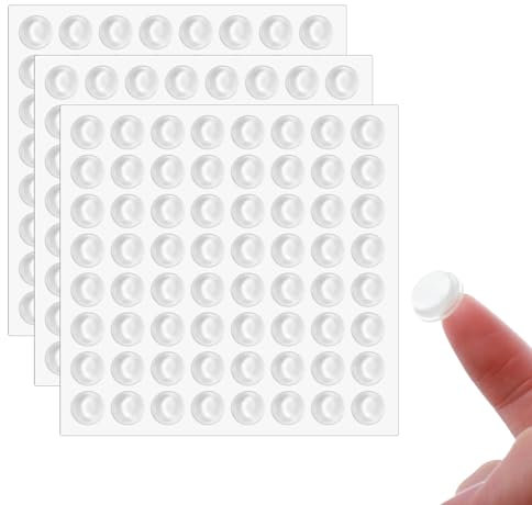 Lnngub 200 Pcs Cabinet Bumpers Clear Silicone Cabinet Door Bumper Cabinet Soft Close Pads Silicone Bumpers Self Adhesive Soft Cabinet Bumper Dots Silicone Feet for Cutting Board Cabinet Door Drawers