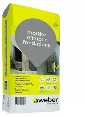 Weber - Mortero de impermeabilización para cimentaciones (25 kg)