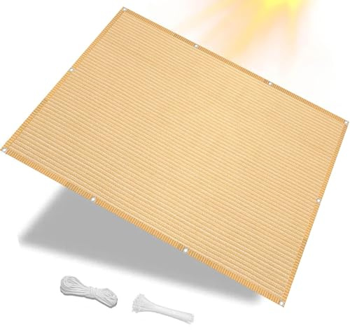 Schattierungsnetz Sonnenschutznetz 2.5 x 3.2 m Sonnenschutz 95% UV Schutz, Reißfest Wetterfest Segeltuch Pergola Garten Schattennetz mit Ösen für Garten Balkon, Creme Farben