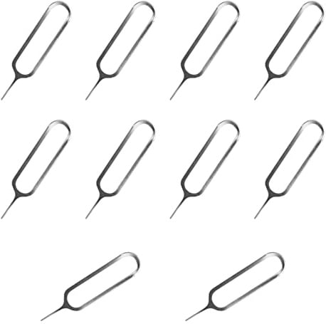 10 stycken SIM-kort utmatningsstift, bärbar SIM-kort nålbricka ejektorer stiftverktyg, SIM-kortfack/stiftutstötning