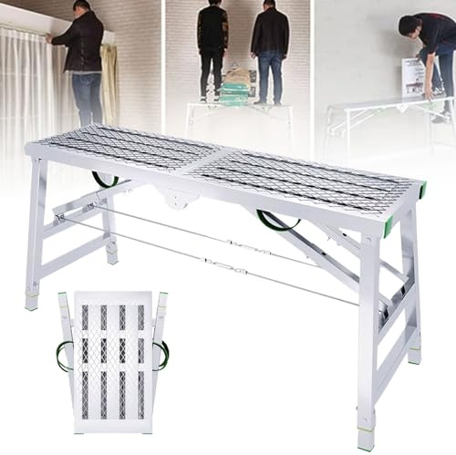 Andamio plegable, soldadura de acero galvanizado, carga máxima 800 lb(160x40cm)