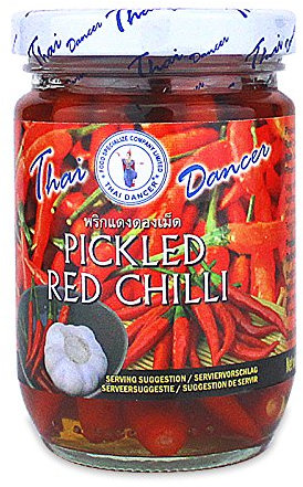 Pickled red chilli - rote thai chili im Glas Thai Dancer 200g