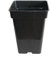 Pot carré pour la culture, 23 x 23 x 27,5 cm, 11 L, noir