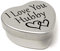 Perfect Way To Say I Love You. Beautiful Mini Silver Heart Tin With Sweets, Present to say I Love You. Tin size 45mm x 45mm x20mm. (I Love You Hubby)