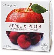 Clearspring Fruit Puree Apple & Plum 2 X100g X 9 (Pack of 9)