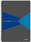 Leitz 44960035 Office Collegeblock A4 liniert, spiralgebunden mit PP Einband Blau
