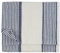 Linen & Cotton Tischdecke Rustikal Landhaus Vintage Olivier 100% Leinen, Weiß Blau (150 x 250 cm) Tischtuch Stoff Tischwäsche Lang Rechteckig Streifen für Haus Home Küche Dekoration Sommer Party