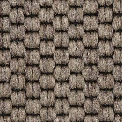 Auslegware Teppichboden mit Sisal in Braun für Schlafzimmer und Wohnzimmer natürliche Optik mit Vliesrücken in 400 und 500 cm Breite