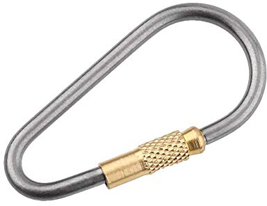 D-ring Locking Buckle, Mountaineering Caving Rock Climbing Carabiner Safety Master Screw Lock Buckle Heavy Duty Carabiner Clip