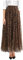 keland Damen Elastisch Leopard Drucken Aquarell Maxi Rock Kleid Mit Hoher Taille (Braun, M)